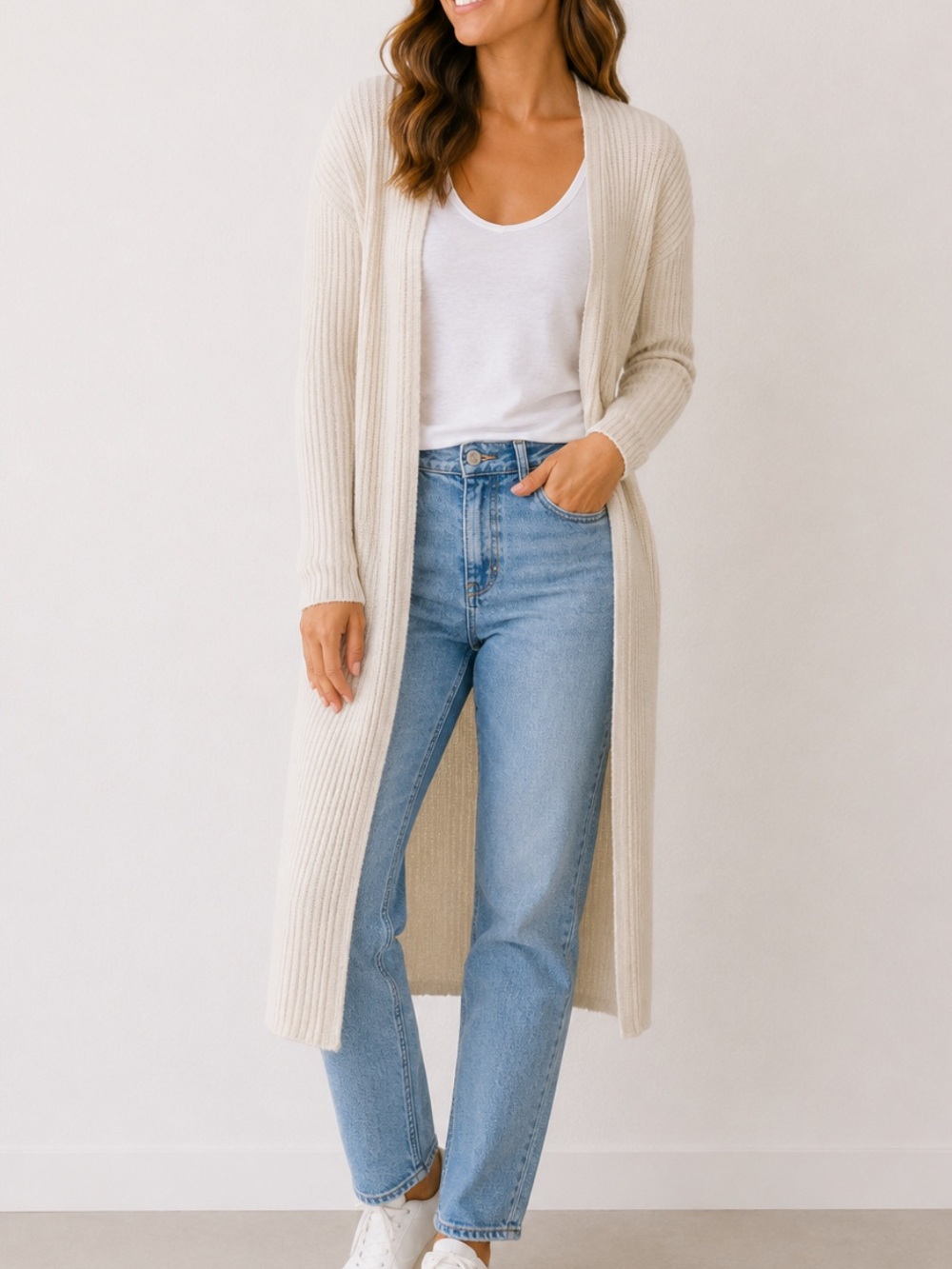 Modern Citizen maxi rib knit cardigan small